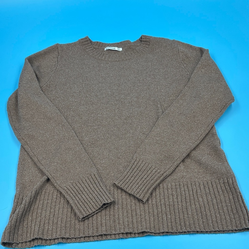 Pink Clover Taupe Knit Pullover
